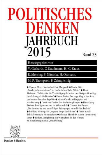 Cover: Politisches Denken. Jahrbuch 2015