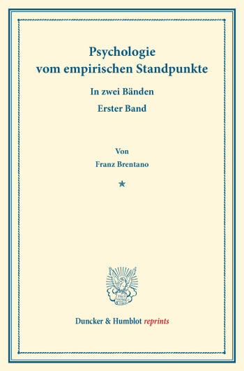 Cover: Psychologie vom empirischen Standpunkte