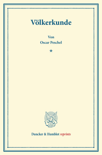 Cover: Völkerkunde