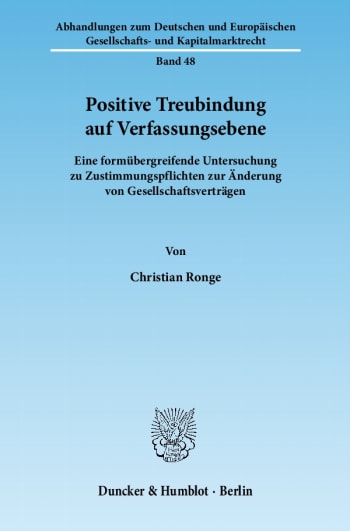 Cover: Positive Treubindung auf Verfassungsebene