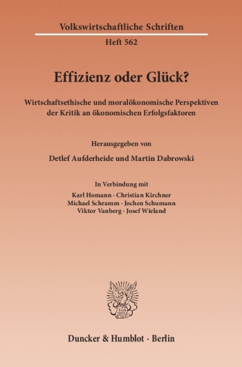 Cover: Effizienz oder Glück?