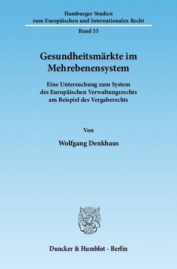 Cover: Gesundheitsmärkte im Mehrebenensystem