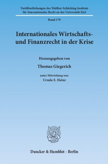 Cover: Internationales Wirtschafts- und Finanzrecht in der Krise