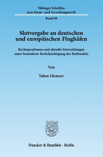 Cover: Slotvergabe an deutschen und europäischen Flughäfen