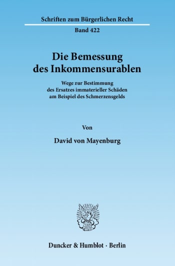 Cover: Die Bemessung des Inkommensurablen