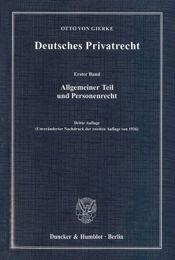 Cover: Deutsches Privatrecht