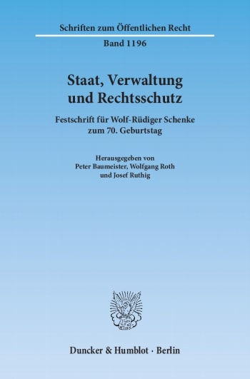 Cover: Staat, Verwaltung und Rechtsschutz