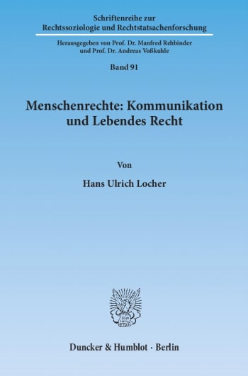 Cover: Menschenrechte: Kommunikation und Lebendes Recht