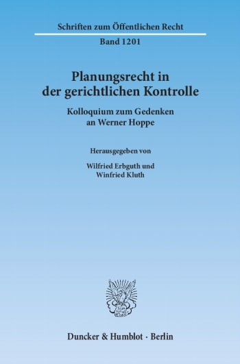 Cover: Planungsrecht in der gerichtlichen Kontrolle