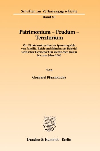 Cover: Patrimonium - Feudum - Territorium