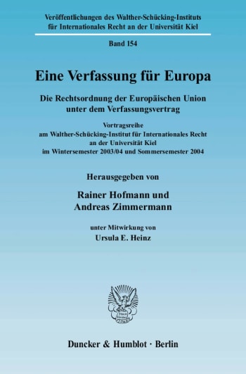 Cover: Eine Verfassung für Europa