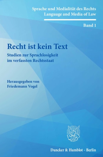 Cover: Recht ist kein Text