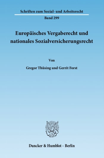 Cover: Europäisches Vergaberecht und nationales Sozialversicherungsrecht