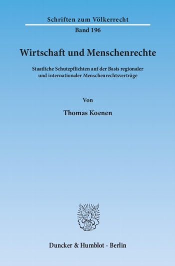 Cover: Wirtschaft und Menschenrechte