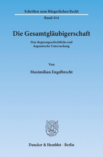 Cover: Die Gesamtgläubigerschaft