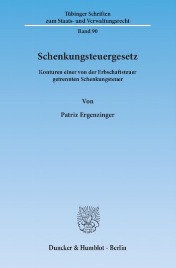 Cover: Schenkungsteuergesetz