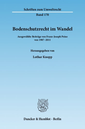 Cover: Bodenschutzrecht im Wandel