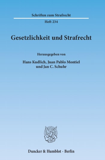 Cover: Gesetzlichkeit und Strafrecht