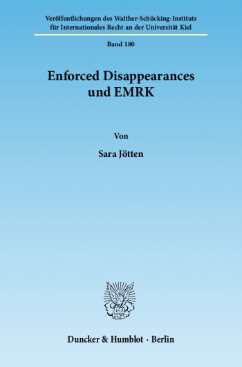 Cover: Enforced Disappearances und EMRK