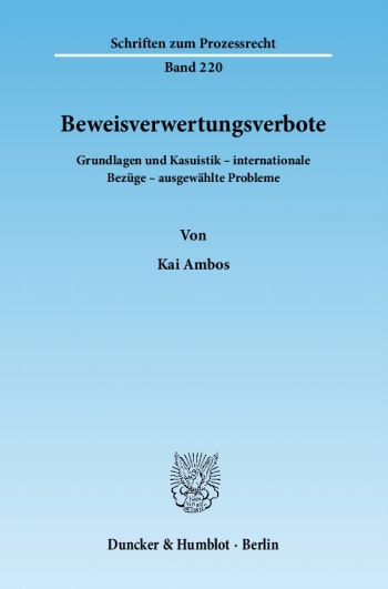 Cover: Beweisverwertungsverbote