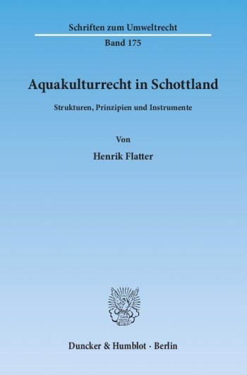 Cover: Aquakulturrecht in Schottland