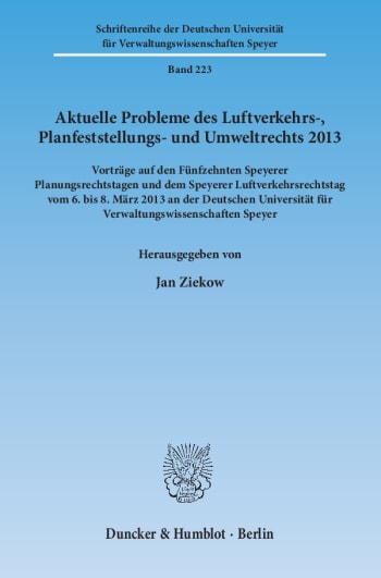 Cover: Aktuelle Probleme des Luftverkehrs-, Planfeststellungs- und Umweltrechts 2013