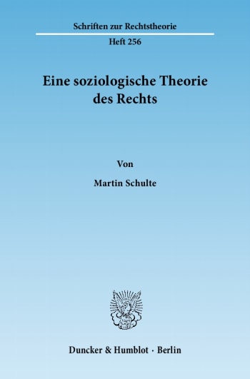 Cover: Eine soziologische Theorie des Rechts