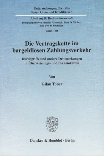 Cover: Die Vertragskette im bargeldlosen Zahlungsverkehr