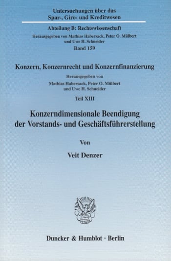 Cover: Konzerndimensionale Beendigung der Vorstands- und Geschäftsführerstellung