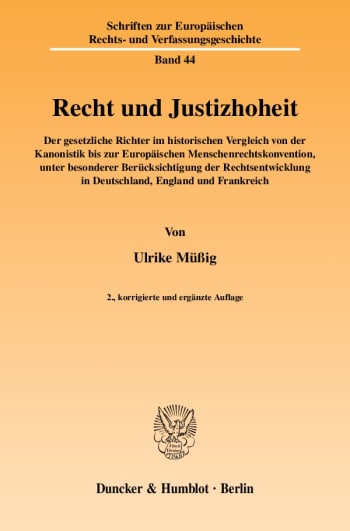 Cover: Recht und Justizhoheit