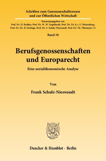 Cover: Berufsgenossenschaften und Europarecht