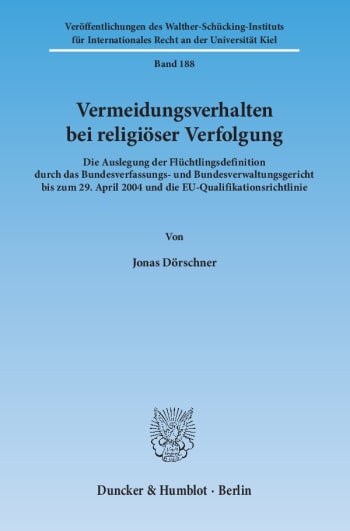 Cover: Vermeidungsverhalten bei religiöser Verfolgung