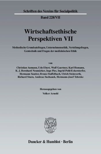 Cover: Wirtschaftsethische Perspektiven VII