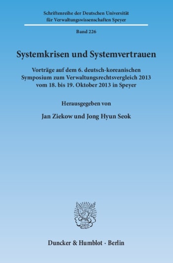 Cover: Systemkrisen und Systemvertrauen