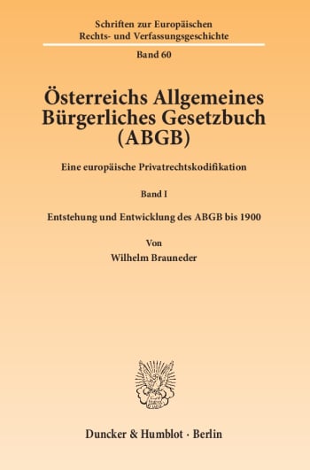 Cover: Österreichs Allgemeines Bürgerliches Gesetzbuch (ABGB)