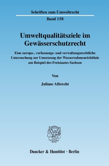 Cover: Umweltqualitätsziele im Gewässerschutzrecht