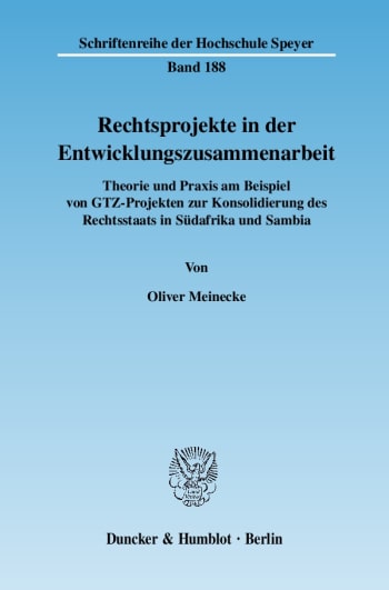 Cover: Rechtsprojekte in der Entwicklungszusammenarbeit