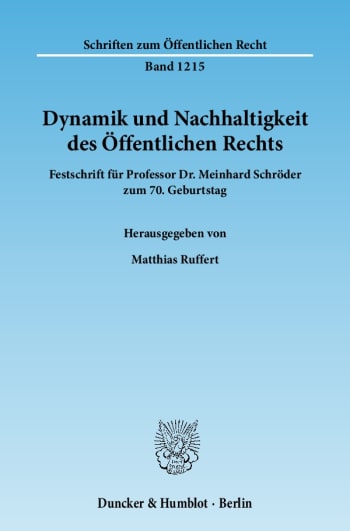 Cover: Dynamik und Nachhaltigkeit des Öffentlichen Rechts