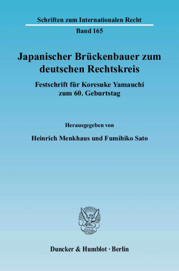 Cover: Japanischer Brückenbauer zum deutschen Rechtskreis