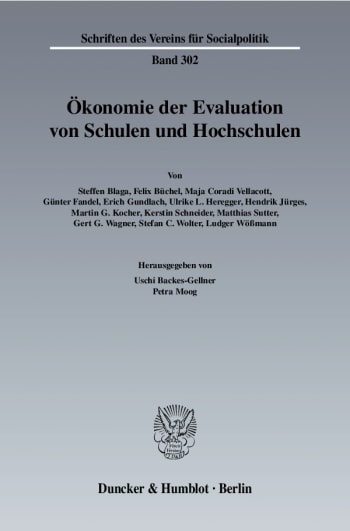 Cover: Ökonomie der Evaluation von Schulen und Hochschulen