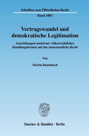 Cover: Vertragswandel und demokratische Legitimation