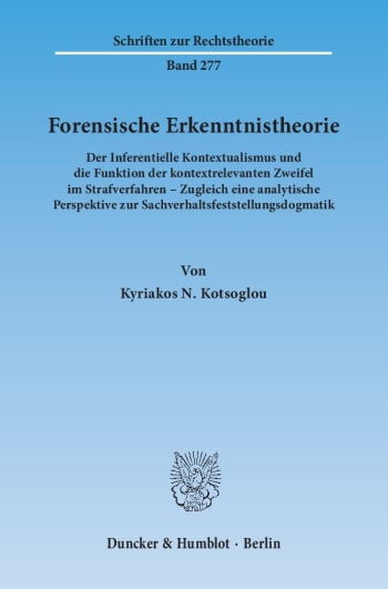 Cover: Forensische Erkenntnistheorie