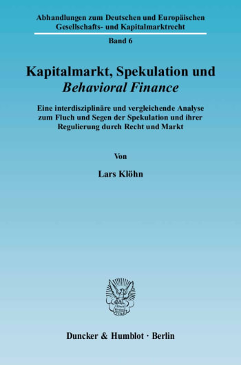 Cover: Kapitalmarkt, Spekulation und Behavioral Finance