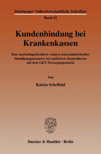 Cover: Kundenbindung bei Krankenkassen