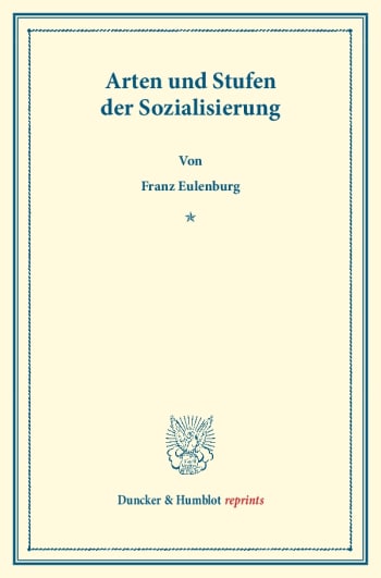 Cover: Arten und Stufen der Sozialisierung