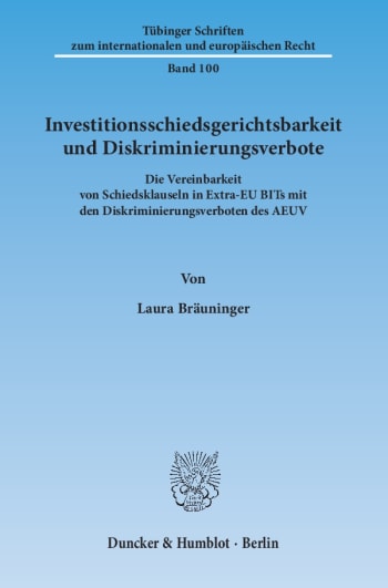 Cover: Investitionsschiedsgerichtsbarkeit und Diskriminierungsverbote