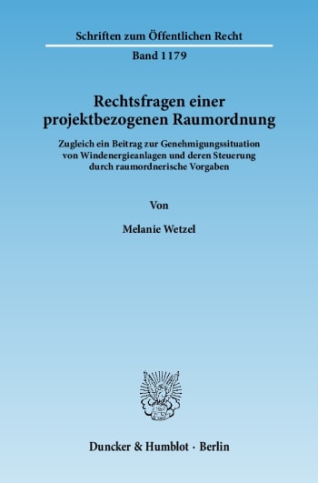 Cover: Rechtsfragen einer projektbezogenen Raumordnung