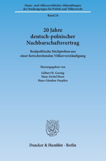 Cover: 20 Jahre deutsch-polnischer Nachbarschaftsvertrag