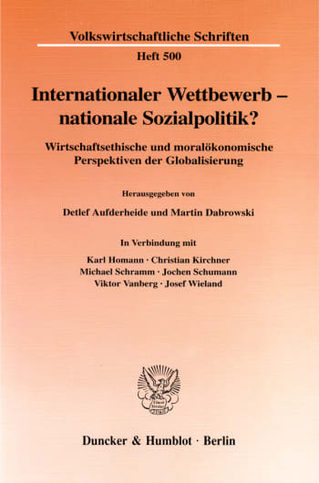 Cover: Internationaler Wettbewerb - nationale Sozialpolitik?