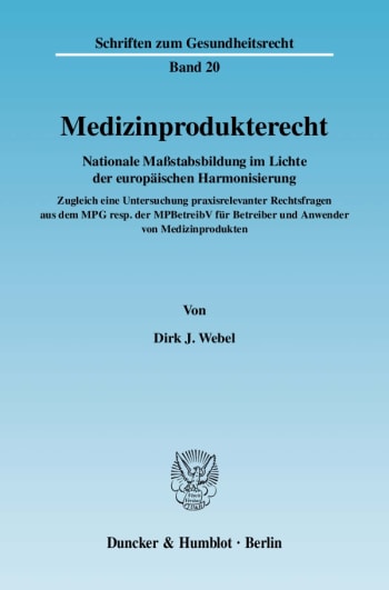 Cover: Medizinprodukterecht